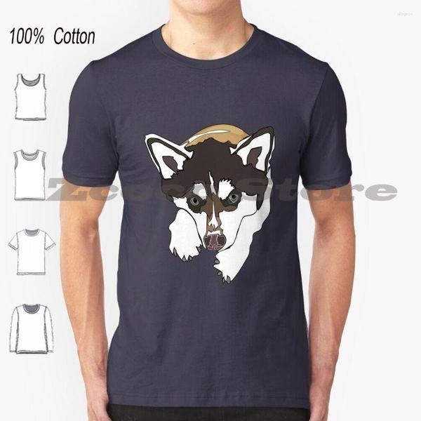 Herren T-Shirts Alaskan Klee Kai T-Shirt Baumwolle Männer Frauen Personalisiertes Muster Welpe Welpe Welpen Woof Paws Tail Alaska