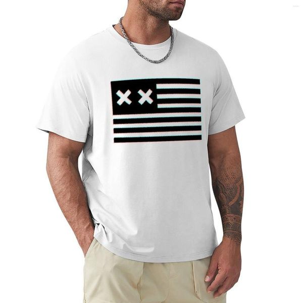 Erkek Polos 3D Torunu Çift X Flag T-Shirt Anime Hippi Giysileri Erkekler İçin Özel Tişört