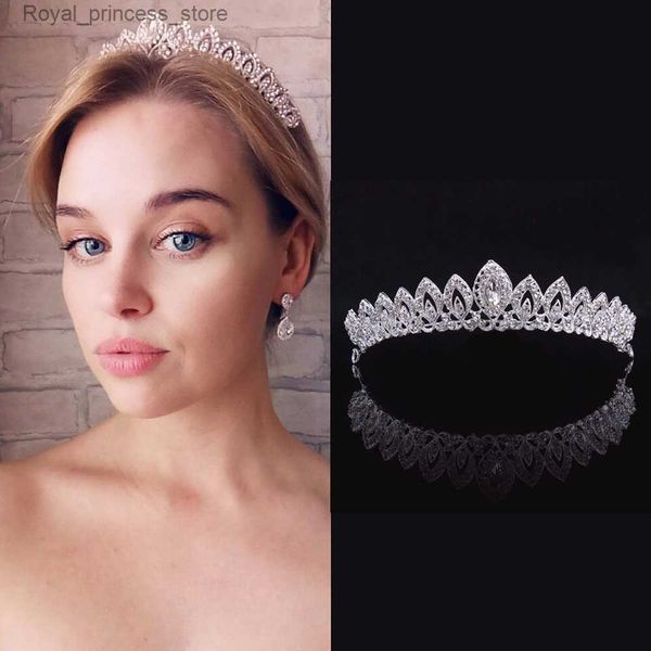 Kopfbedeckung Haarschmuck Neue Europa und Amerika Kopfschmuck Kristallschmuck Tiara Krone Legierung Strass Braut Kleine Krone Stirnband Hochzeit Kopfschmuck Q230912