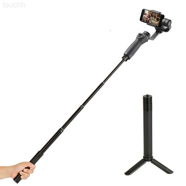 Selfie Monopods Selfie Monopods Om Mobile Feiyu Vemble Zhiyun Pürüzsüz Elde Taşıyıcı L230912 için Uzatma Kutup Çubuk Çubuk