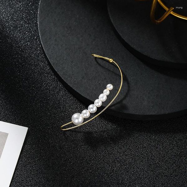 Rücken Ohrringe KEIN Piercing Licht Luxus Perle Ohr Reihe Manschette Für Frauen Wrap Stud Clip Mädchen 2023Trendy Schmuck Geschenke bijoux