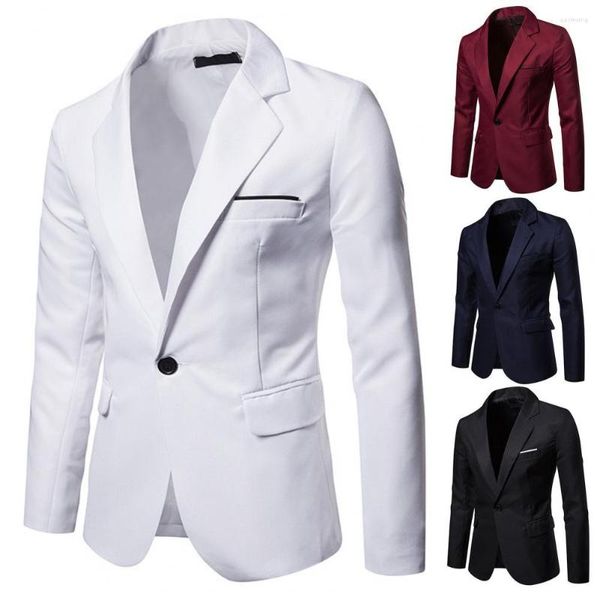 Ternos masculinos casual terno casaco outwear gola aberta outono inverno cor pura bolsos jaqueta masculino blazer confortável