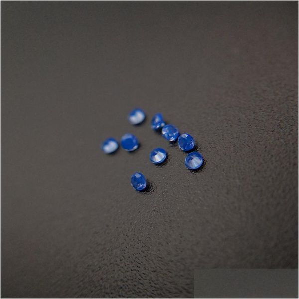 Diamantes soltos 223/2 boa qualidade resistência a altas temperaturas nano gemas faceta redonda 0,8-2,2 mm escuro vívido opala safira azul Dhgarden Dhikv