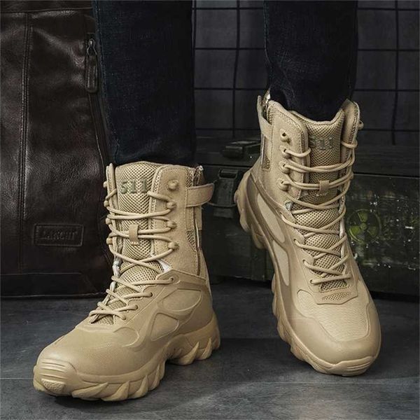 Ботинки для улицы, осень/зима 2023, 48, мужская обувь для альпинизма, армейская обувь для спецназа, боевая пустыня, 230830