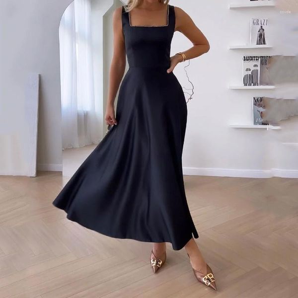 Casual Kleider Gotoola 2023 Licht Luxus Promi Stil Hochwertige Sommer Mode Hosenträger Kleid Elegante Lange