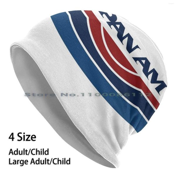 Beralar Pan Am Logo Çizgili Beanies Örgü Şapka Panam Paa American Airways World 40s 50s 60s Vintage Retro