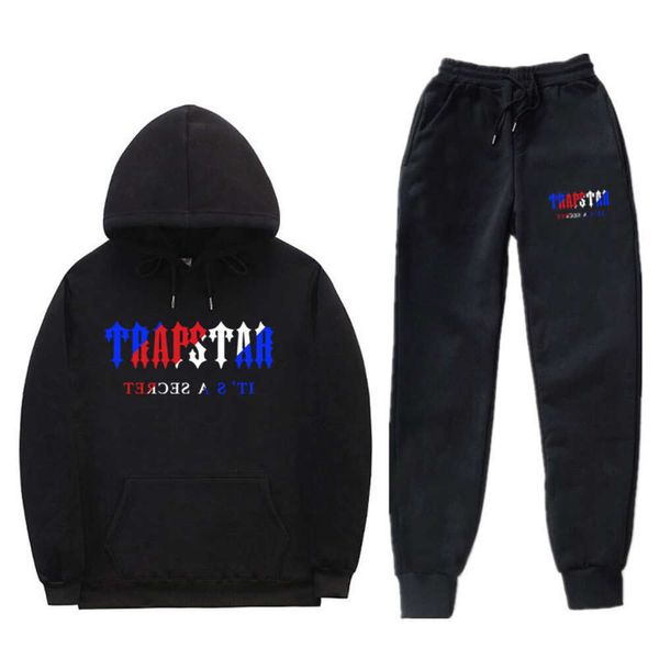 7ivw Felpe con cappuccio da uomo Felpe con orlo inferiore in filo Set sportivo casual da uomo e da donna Moda Trapstar Lettera Pantaloni maglione stampato