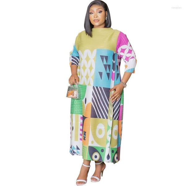 Ethnische Kleidung Dashiki Afrikanische Kleider für Frauen Herbst Mode Lose Lange Maxi Kleid Robe Muslim Abaya Boubou Nigeria Türkei Afrika