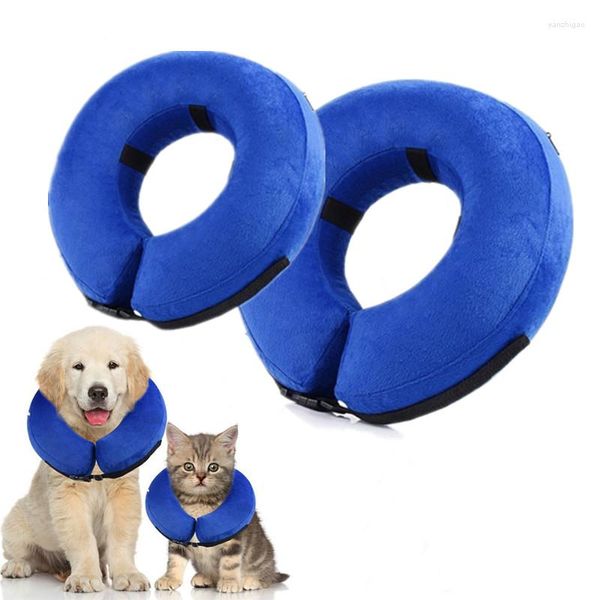 Hundehalsbänder Hundehalsband Schützende aufblasbare Welpen-Anti-Biss-Halskette Katzen Pet Recovery Neck Soft Blowing Ring Produkte