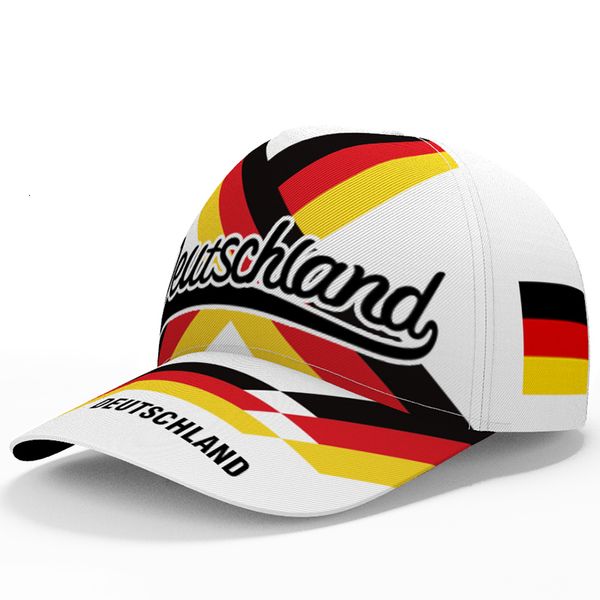 Cappellini da baseball Germania Cappellini da baseball Nome personalizzato 3d gratuito Numero Team De Hats Deu Country Travel Nazione tedesca Bundesrepublik Bandiera Copricapo 230911