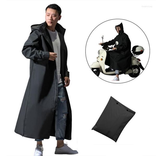 Impermeabili EVA Impermeabile Donna/Uomo Cerniera Poncho con cappuccio Abbigliamento antipioggia per moto Giacca antipioggia ambientale da escursionismo stile lungo