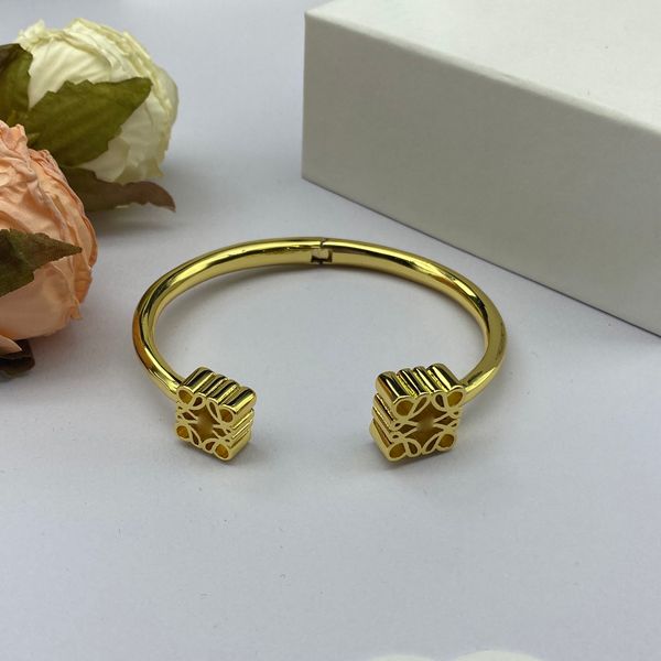 Gioielli firmati loewe catena lettera cool Bracciali oro 18 carati argento piatto hip hop agata catena fashioncharm per le donne regalo di nozze festa