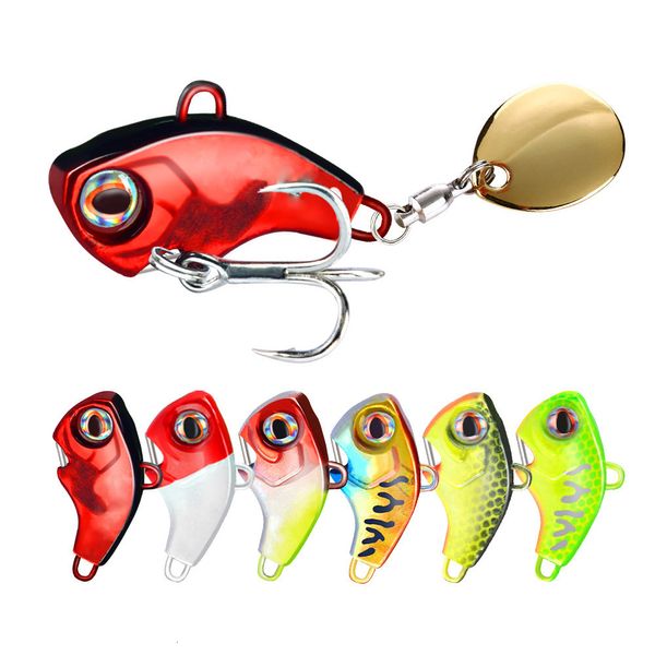 Iscas Iscas Chegada 1 PCS 7g10g14g20g Metal VIB Isca De Pesca Spinner Sinking Rotating Spoon Pin Crankbait Lantejoulas Enfrentar 230911