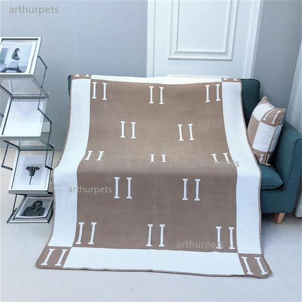 Designer Tessili per la casa Federa per cuscino Abbinata Coperta Decorazione per la casa Lettera Coperta in cashmere con federe Morbida lana all'uncinetto per So332r