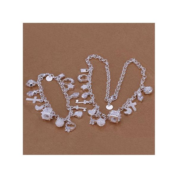 Collana con bracciale Collana in argento sterling 925 di alta qualità con tredici pezzi Set di gioielli Dfmss074 Collana nuovissima fabbrica diretta Bracciale Dh5Bk