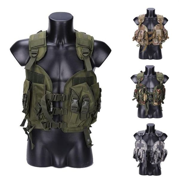 Jaquetas de caça selo colete tático camuflagem militar do exército combate para homens jogo guerra esporte ao ar livre com água bag248i