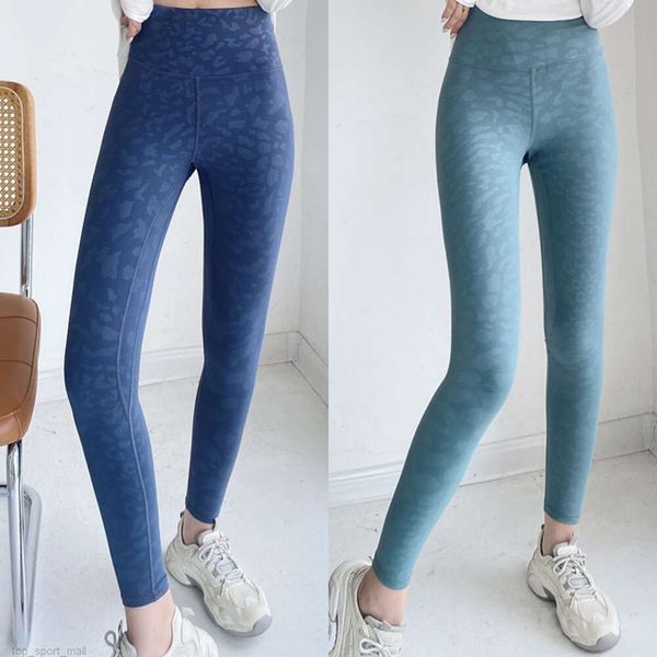 Lu Align Lu Yoga Pantaloni lunghi da corsa Pantaloni fitness attillati da donna Pantaloni sportivi elastici mimetici Leggings da jogging veloci e liberi Moda scrunch senza cuciture