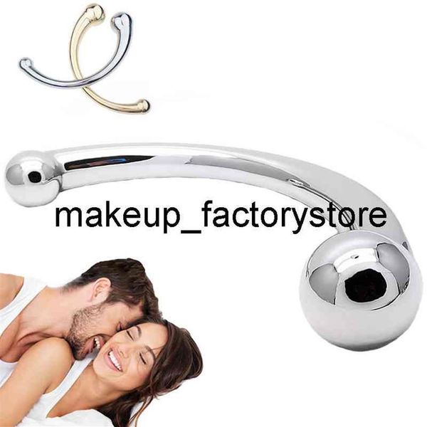 Massage Doppelendige Edelstahl G-punkt Zauberstab Stick Reines Metall Penis P-punkt Stimulator Anal Plug Dildo Sex Spielzeug Für Frauen Männer314s