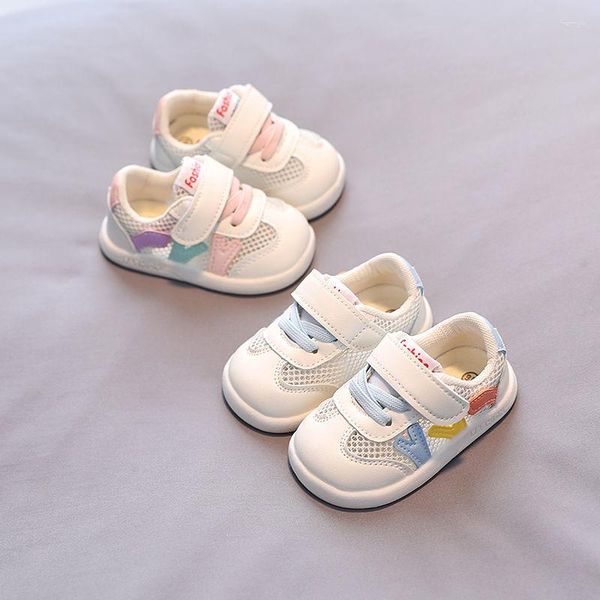 Primi camminatori Primavera Estate Bambini Scarpe in mesh traspirante Ragazzi Ragazze Sneakers da corsa vuote Neonato Bambino Bianco