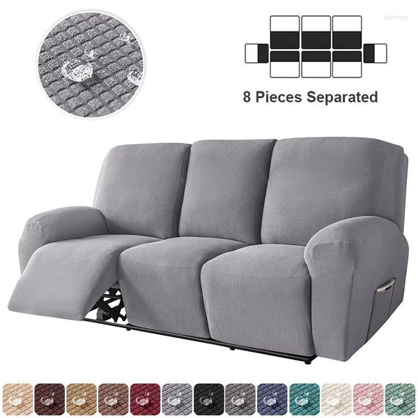 Sandalye kapakları 1/3 Seater Recliner Sofa Cover Tembel Boy Rahat Slipcovers her şey dahil Lounger Single Couch Armchair