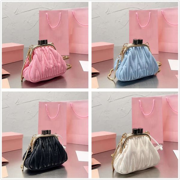 Saco de designer bonito rosa crossbody saco luxurys bolsas senhoras mini corrente luxo bolsa ombro moda clássico bolsas cor sólida