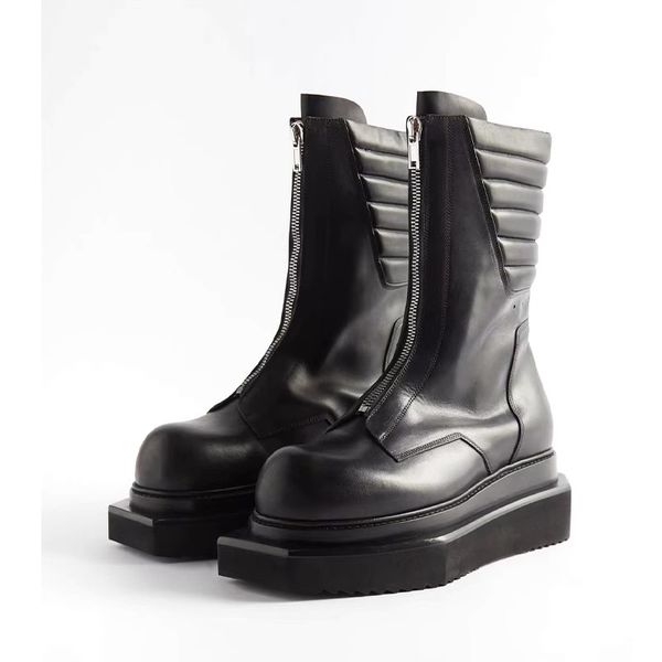 Modell Mode Mann Boot Luxus Marke Männer Leder Stiefel Plattform Herren Designer Stiefel Bankett zapatos de hombre