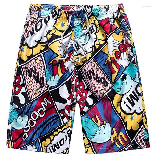 Shorts masculinos mudando calças de placa de cor para homens impressão praia homens verão floral curto maiô homem natação swimwear