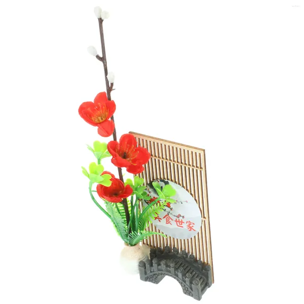 Set di stoviglie Decorazioni per vassoi Decori per fiori artificiali Piatti per sushi Fiori Accessori per piatti Decorazioni in plastica