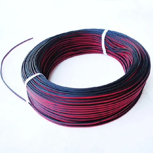 2-poliges LED-Verlängerungskabel, rot, schwarz, 12 V, 24 V, LED-Streifen 3528, 5050, 5630, 5730, Verlängerung des 2-poligen DC-Elektronikkabels LL