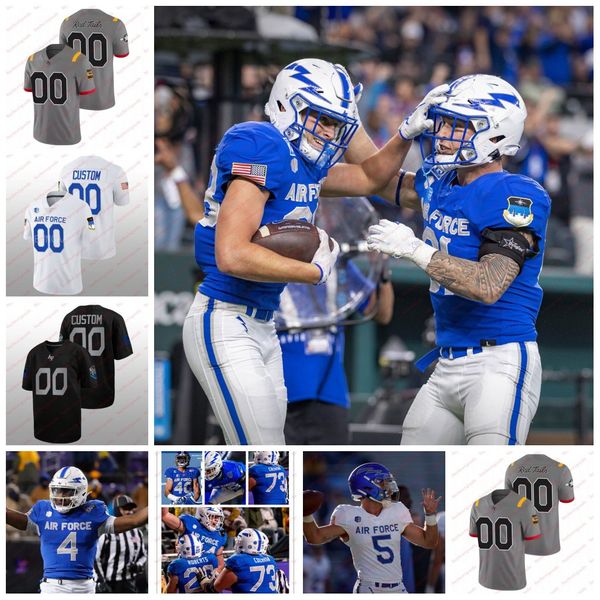 Benutzerdefinierte 2023 New Air Force Falcons Fußballtrikot 35 Johnathan Youngblood 40 Alec Mock 43 Matthew Dapore Cole Palmer Kendin Alexander Trikots