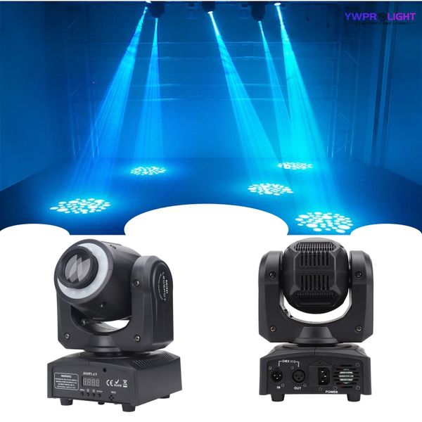 Mini 30W LED Spot gobo luce a testa mobile con anello LED dmx512 suono automatico per festa di nozze ktv discoteca dj club musica evento attivo