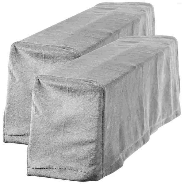 Capas de cadeira 2pcs braços de carro anti-sofá braço slipcover universal protetor de móveis poltrona slipcovers (cinza)