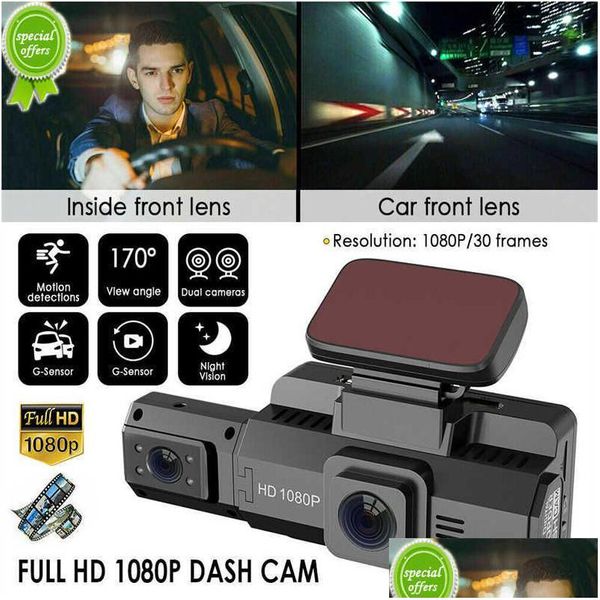 3 inç Dash Cam HD 1080p Araba DVR Kamera 170 Geniş Açılı Gece Görme Video Kayıt Calonu Garnal Damla Teslimat ile Döngü Kayıt Yolu DHBMB