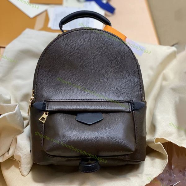 Yüksek kaliteli tasarımcı çanta omuz çantaları kadınlar gerçek deri okul çantası lüks sırt çantası stili mini palmiye çantası bayan seyahat sporu açık paketleri