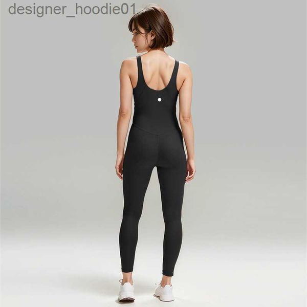 Macacões femininos macacão ll feminino bodysuits para yoga macacões esportivos onepiece esporte secagem rápida treino conjuntos de sutiãs sem mangas playsuits fitness casual preto summ