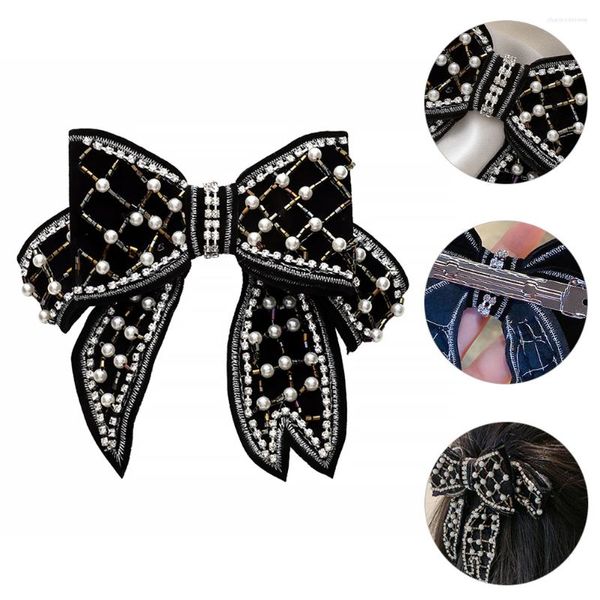 Halskette Ohrringe Set Schleife Clip Haarspangen Mädchen Mode Pin Prinzessin Einzigartiger Stil Kopfschmuck Stoff Accessoires Exquisite Haarnadel Fräulein Frauen