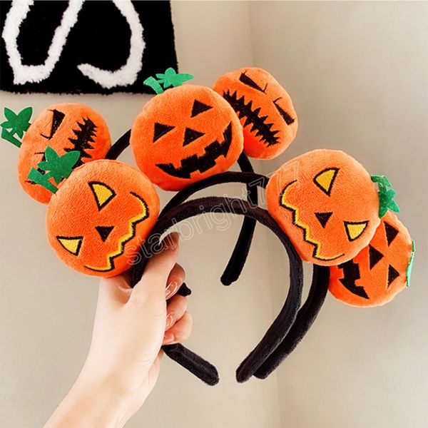 Diadema de calabaza para Halloween de 12cm, aros para el pelo para Festival para niñas, herramientas de estilismo bonitas, tocado de moda