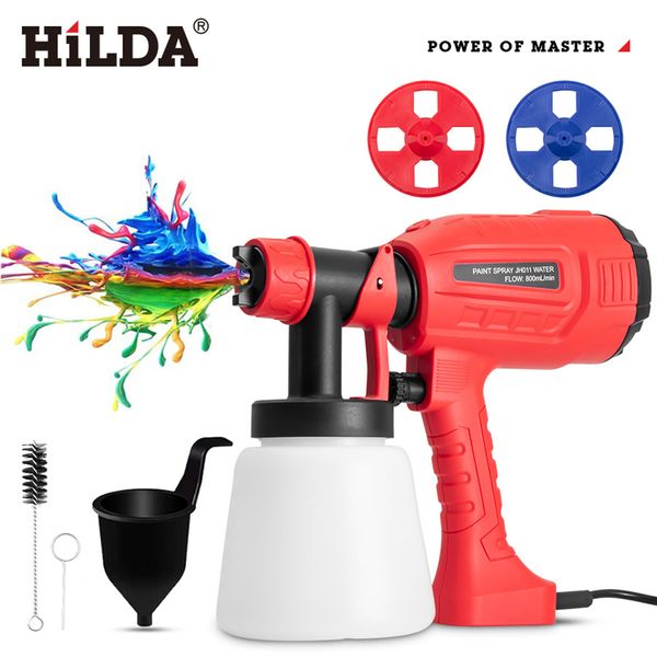 Pistolas de pulverização 500W Pulverizador de tinta doméstico destacável 1000ML Pistola de pulverização de alta pressão Controle de fluxo Ajustável Bocal Home DIY Artesanato Ferramentas 230912