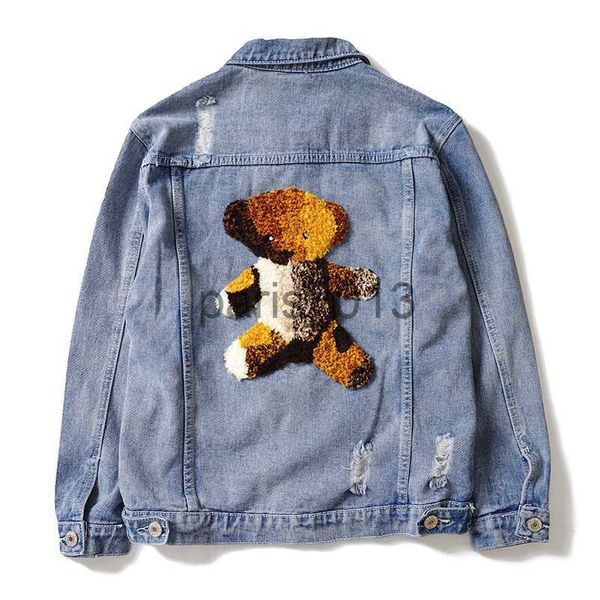 Giacche da uomo Nuove giacche a maniche lunghe da uomo Little Brown Bear Casual Streetwear Moda Denim di alta qualità Cappotti da baseball Giacche x0913 x0913