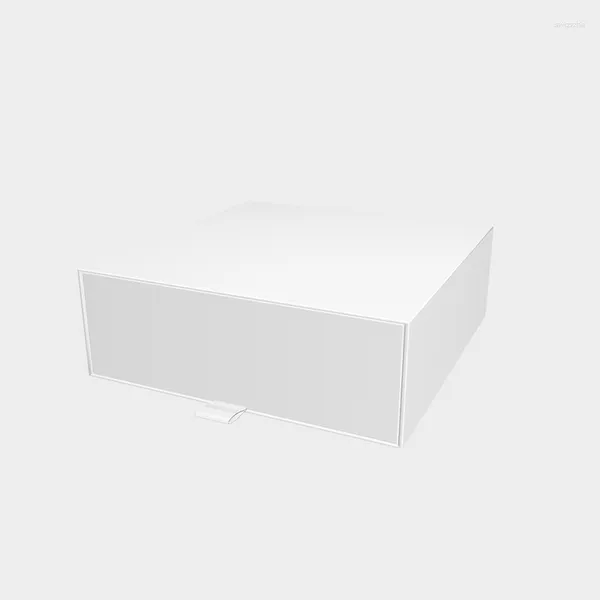 Geschenkpapier, Großhandel, Herstellung, handgefertigt, kundenspezifische weiße Schubladen-Papierbox, Verpackung, starre Kosmetik-Schmuck-Sonnenbrillen-Boxen, bedrucktes Logo