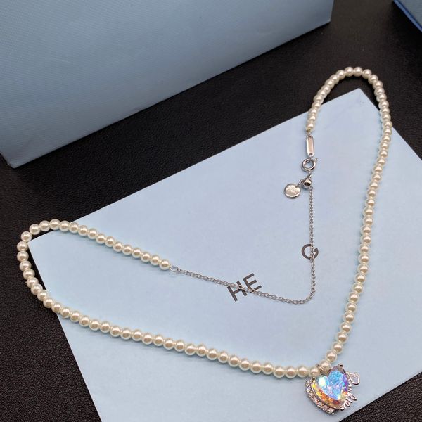 Correntes de joias de grife para mulheres Colares com pingente Design exclusivo nicho hefang gem pingente colar de contas elegante presente comemorativo