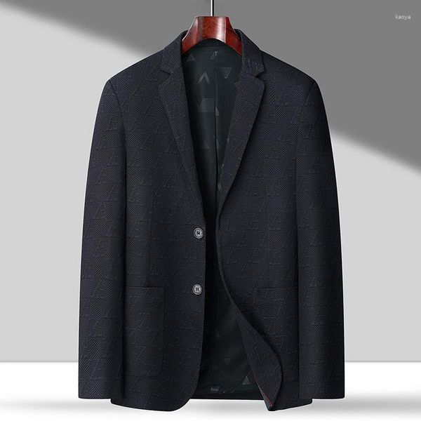 Männer Anzüge Herbst Übergroßen Business Casual Blazer Klassischen Stil Schwarz Gedruckt Mode Männlich Marke Anzug Jacke Plus Größe 8XL