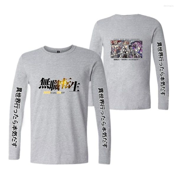 Magliette da uomo Mushoku Tensei Camicia Anime Character Stampa Magliette estive Uomo Donna Manica lunga Harajuku T-shirt Moda Tee Abbigliamento