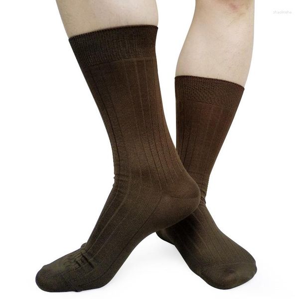 Herrensocken Herrenkleid für Geschäftsgeschenke Hochzeit Gestreifter formeller Anzug Männliche Herren Sox Socke Atmungsaktiv Weich