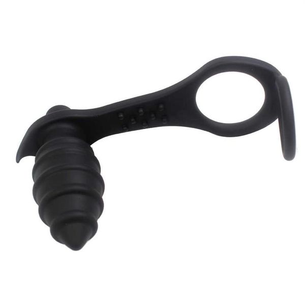 Massageartikel Dual Cock Ring Erwachsene Produkte G-Punkt Prostata Massagegerät Vibrator Sexy Spielzeug für Männer Analdildo Butt Plug Silikon255h