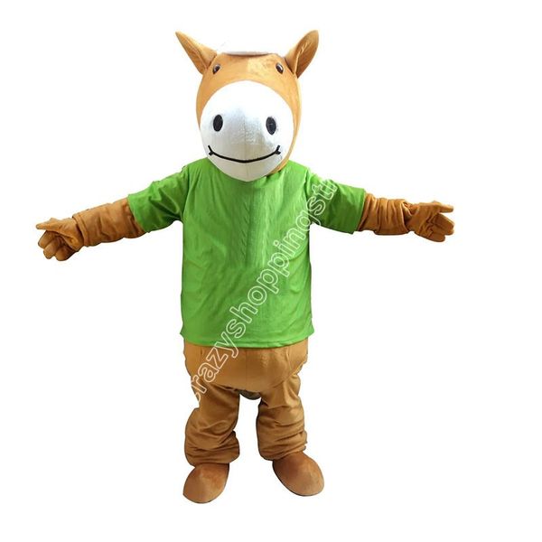 Costume della mascotte del cavallo Costumi del fumetto Abbigliamento per spettacoli di carnevale Pubblicità di attrezzature