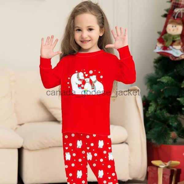 Passende Weihnachts-Familien-Pyjama-Set für Damen, Schlaf-Lounge-Familien-Outfits, Weihnachtsbär-Pyjama für Erwachsene und Kinder, Baby-Familienlook, Stoff für Mutter und Tochter, Vater und Sohn