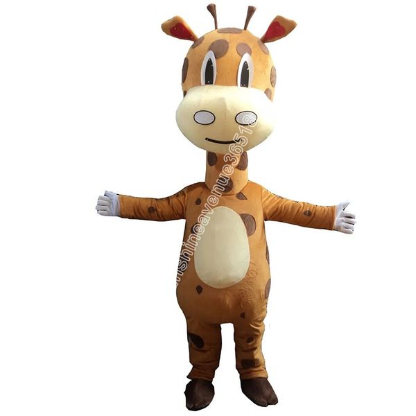 Girafa halloween mascote traje topo dos desenhos animados anime tema personagem carnaval unisex adultos tamanho festa de aniversário de natal ao ar livre