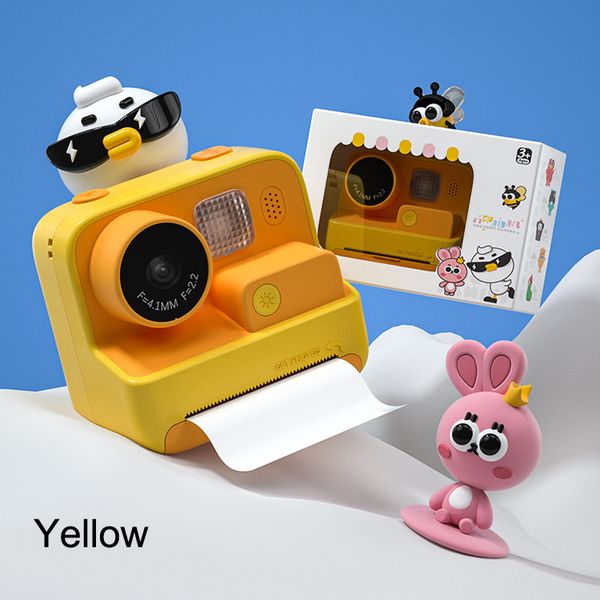 giocattolo per fotocamera digitale con stampa Polar-oid ad alta definizione, piccola fotocamera reflex a doppio obiettivo