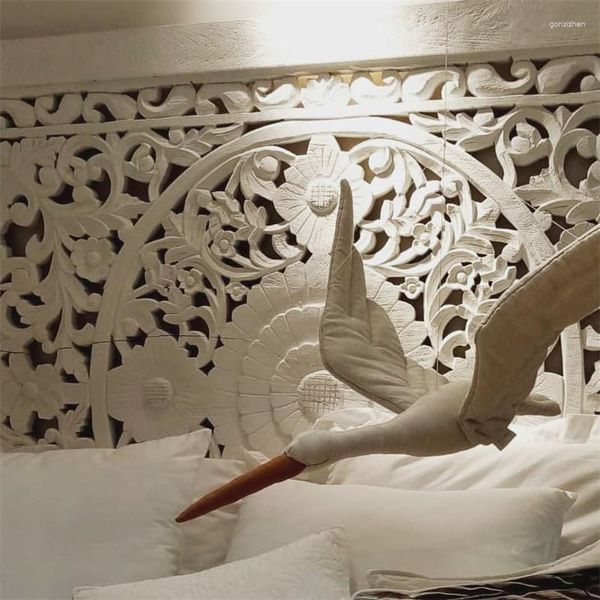 Dekoratif figürin duvar asılı kuğu peluş doldurulmuş bebek bebek yastık kumaş yaratıcı aile yatak odası kreş odası dekor süsleri